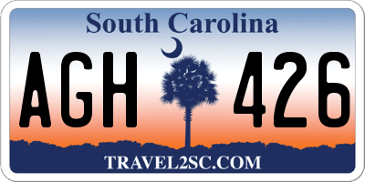 SC license plate AGH426