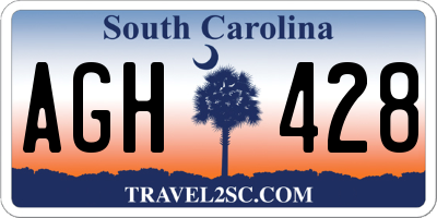 SC license plate AGH428
