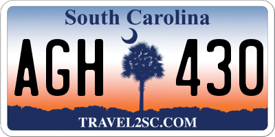 SC license plate AGH430