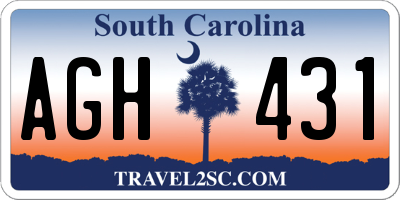 SC license plate AGH431