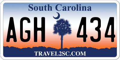 SC license plate AGH434