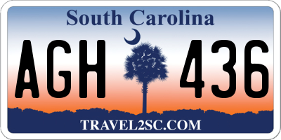 SC license plate AGH436