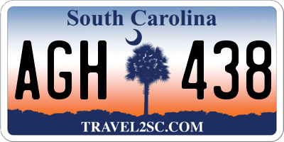 SC license plate AGH438