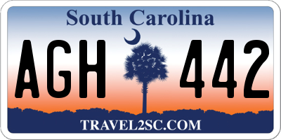 SC license plate AGH442