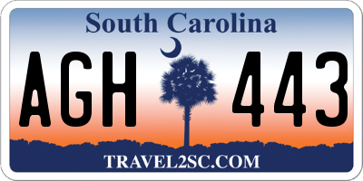 SC license plate AGH443