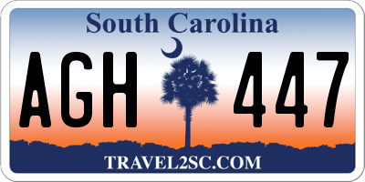 SC license plate AGH447