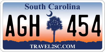 SC license plate AGH454