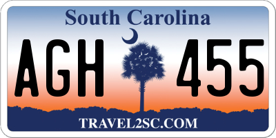 SC license plate AGH455