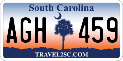 SC license plate AGH459