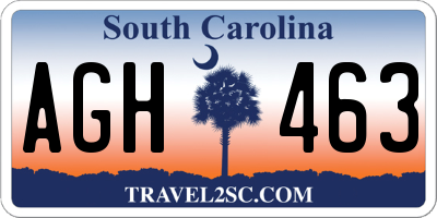 SC license plate AGH463