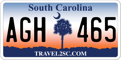SC license plate AGH465