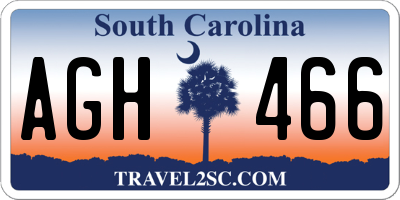 SC license plate AGH466