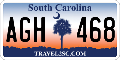 SC license plate AGH468