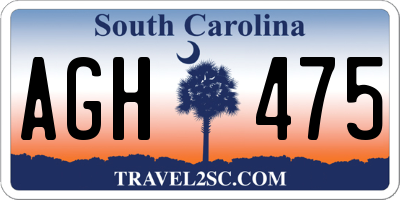 SC license plate AGH475