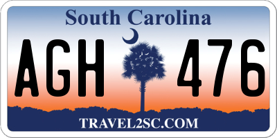 SC license plate AGH476