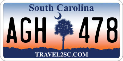 SC license plate AGH478