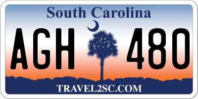 SC license plate AGH480