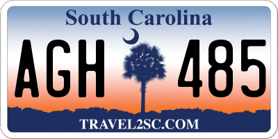 SC license plate AGH485