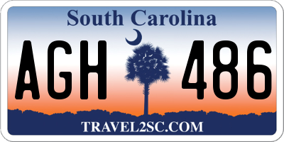SC license plate AGH486