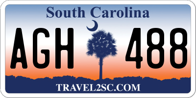 SC license plate AGH488