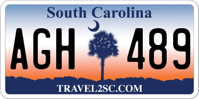 SC license plate AGH489