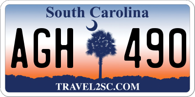 SC license plate AGH490
