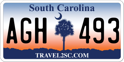 SC license plate AGH493