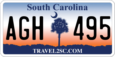 SC license plate AGH495