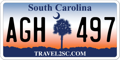 SC license plate AGH497