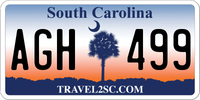 SC license plate AGH499