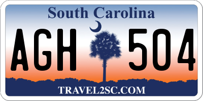 SC license plate AGH504