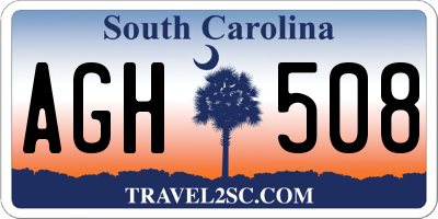 SC license plate AGH508