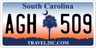 SC license plate AGH509
