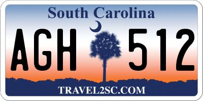 SC license plate AGH512
