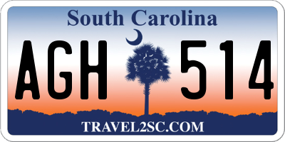 SC license plate AGH514
