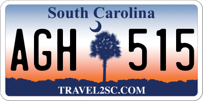 SC license plate AGH515