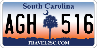 SC license plate AGH516