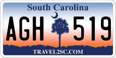 SC license plate AGH519