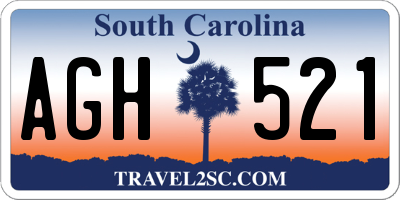 SC license plate AGH521