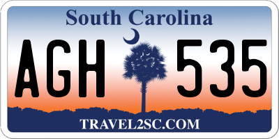 SC license plate AGH535