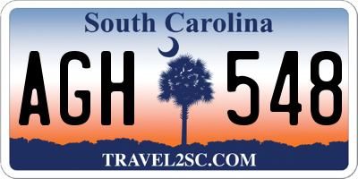 SC license plate AGH548