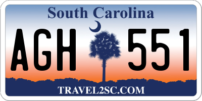 SC license plate AGH551