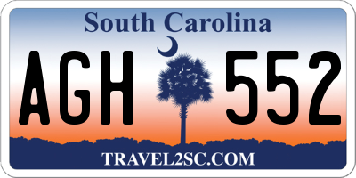 SC license plate AGH552