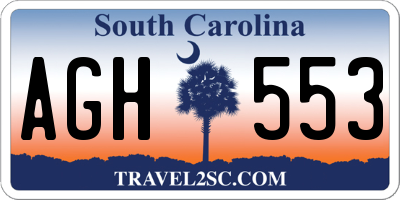 SC license plate AGH553