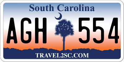 SC license plate AGH554