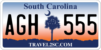 SC license plate AGH555