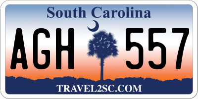 SC license plate AGH557