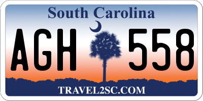 SC license plate AGH558