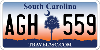SC license plate AGH559