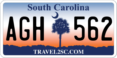 SC license plate AGH562